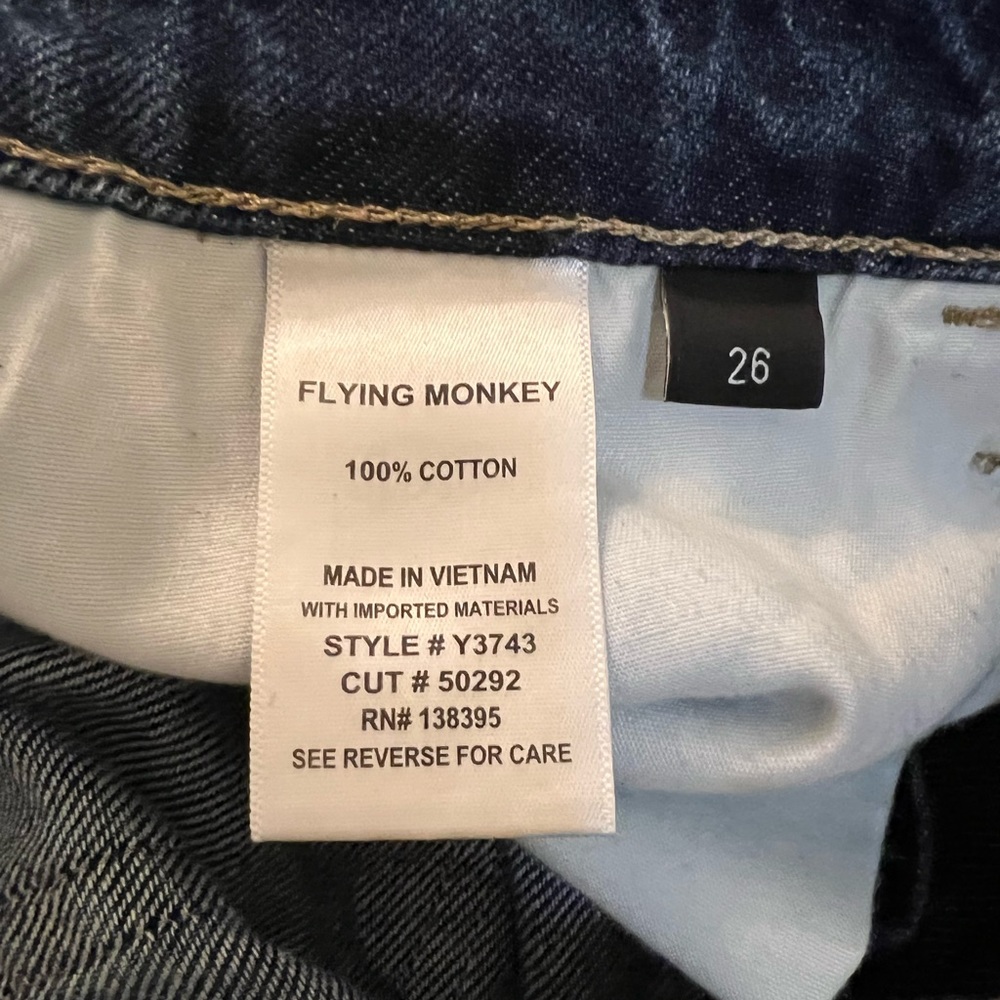 Flying Monkey High Rise Distressed Jeans - Picture 5 of 6